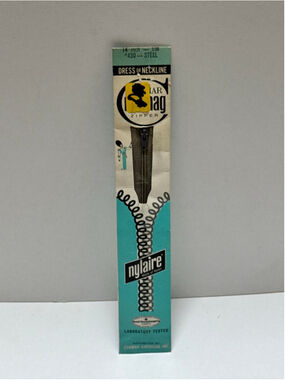 Vintage NOS Conmar Nylaire 14 Inch Steel Grey Zipper 430 Dress or Neckline